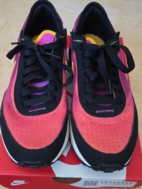 Nike Women's Pink, Black & Yellow Retro-Style Sneakers